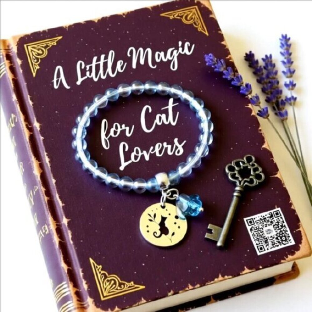 Shimmering Cat Lovers Stretch Bracelet @ 7" Wrists! Cat Lady Paws Pawprints